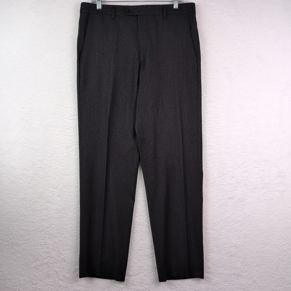 Zignone Pants Mens 34‎ Wool Dress Comfort Waistband Made in Italy 34x32*
